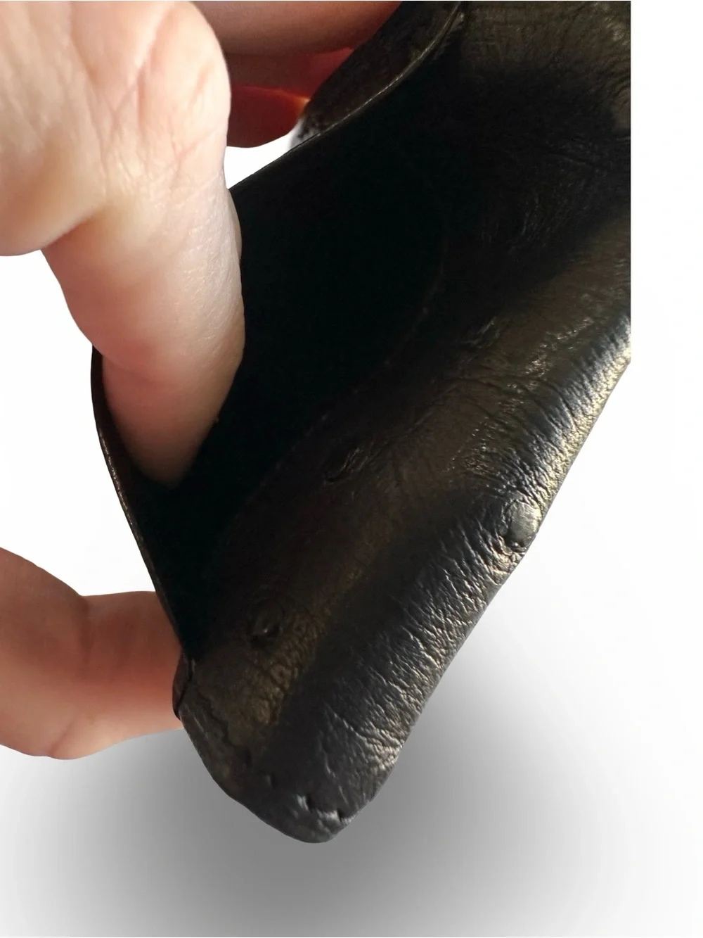 Ostrich NWT leather Mini Wallet Coins/Cash Unisex